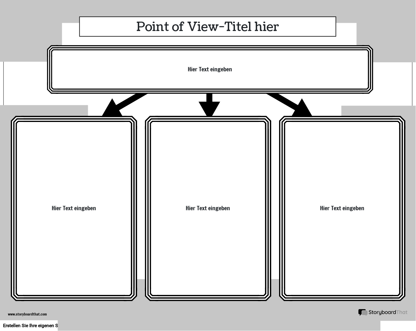 Neue Point-of-View-Vorlage 2 zum Erstellen einer Seite (Schwarzweiß)