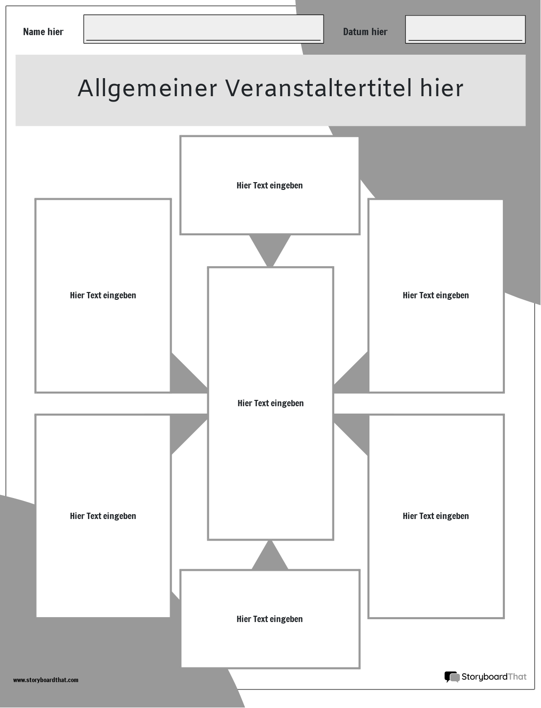 Neuer Create Page General Graphic Organizer 4 (Schwarzweiß)