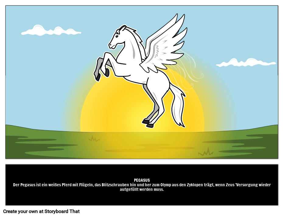 Besser Ist Ein Als Ein Tritt Von Pegasus www.storyboardthat.com