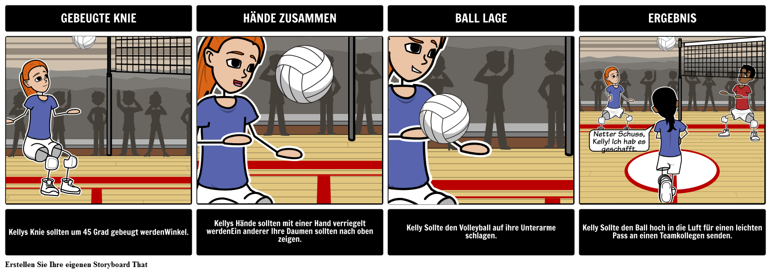 Psychomotorische Domänen-Volleyballform