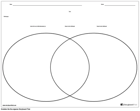 Venn-Diagrammvorlage - Querformat