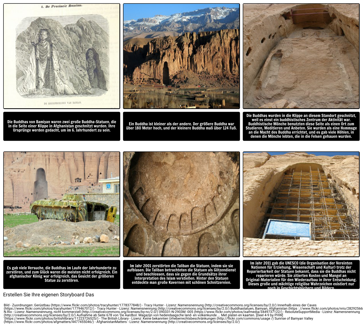 Verbindung mit dem Thema "Ozymandias": Die Bamiyan Buddhas