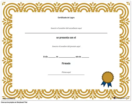 Certificado de Logro