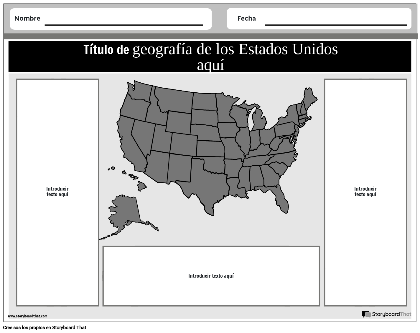 EE. UU. Geo paisaje Blanco y negro 3