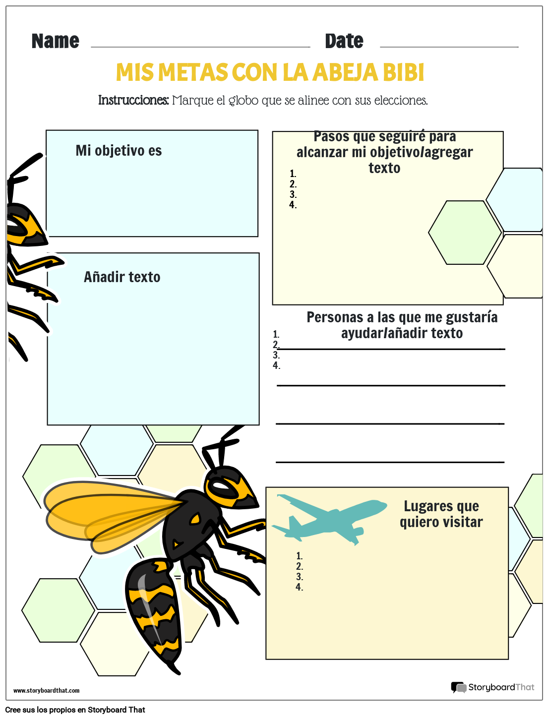 Establecimiento de objetivos con la abeja BiBi
