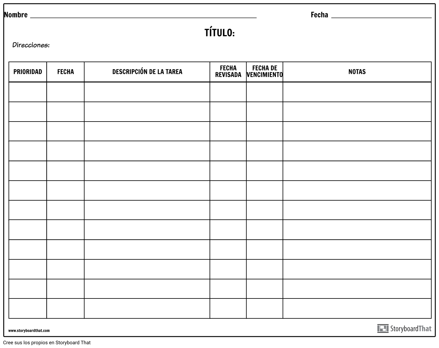 Lista de Verificación de Cuadrícula