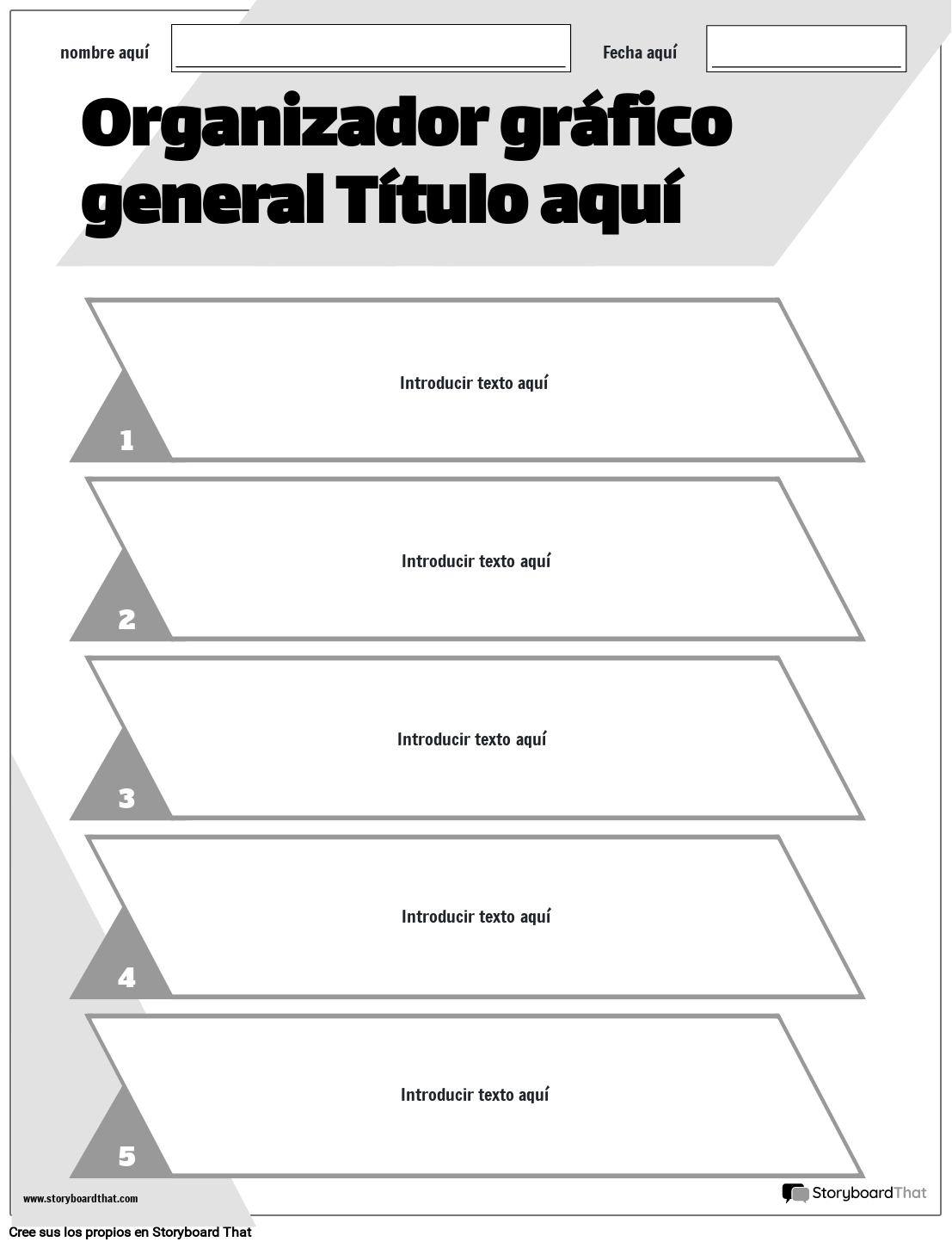 Nueva página de creación Organizador gráfico general 5 (blanco y negro)