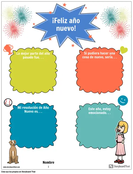 Plantilla, Feliz Año Nuevo Reflexión