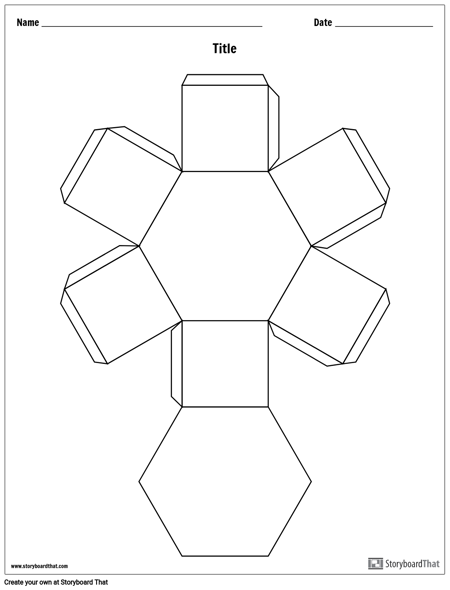 Plantilla de Cubo de Historia Hexagonal