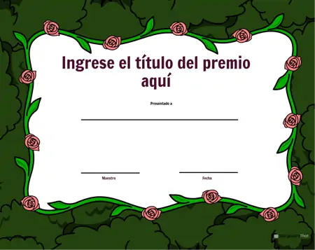 Plantilla de Página de Premio 4