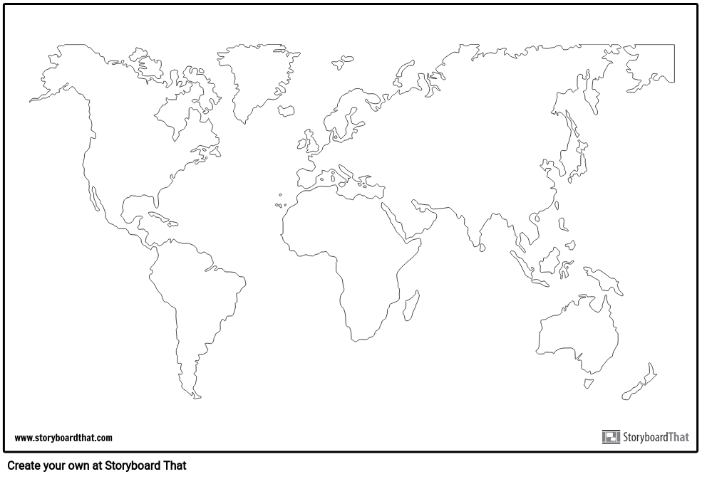 Póster Mapa del Mundo