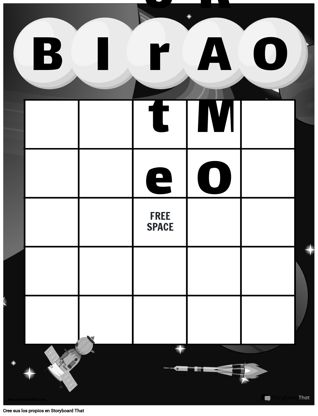 Tablero de Bingo 2 BW