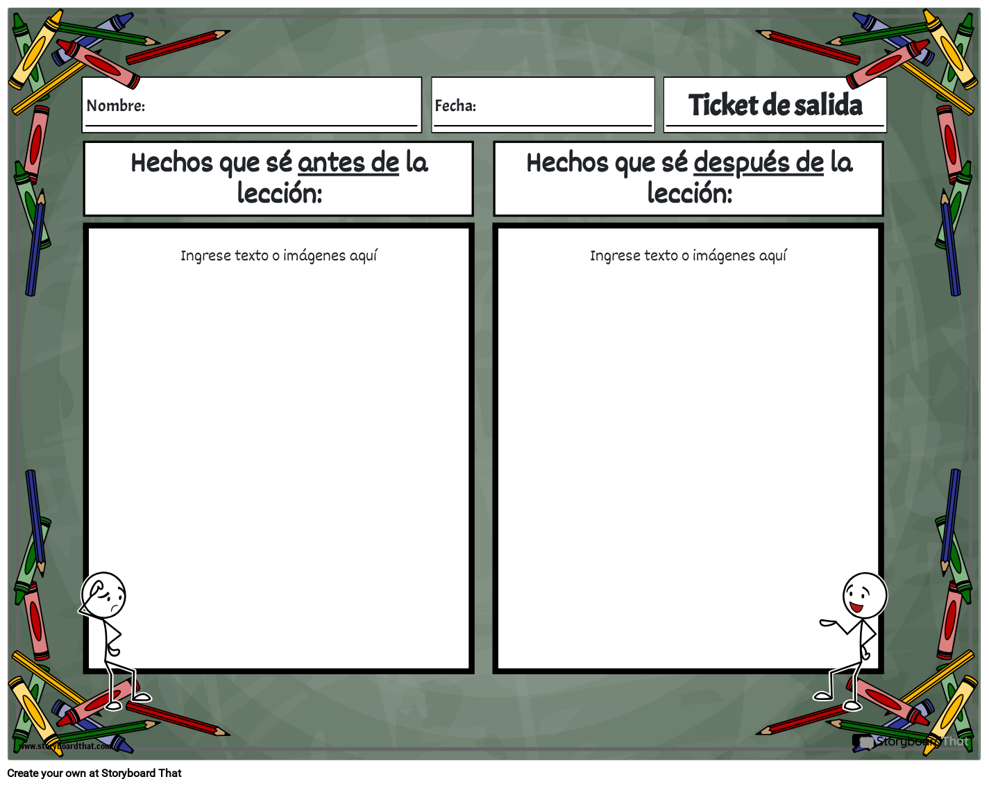 Ticket De Salida 13 Storyboard Par Es examples Ticket De Salida 13 Storyboard Par Es examples