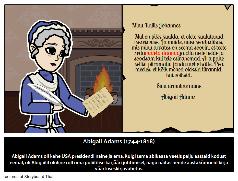 Abigail Adamsi eluloo näide