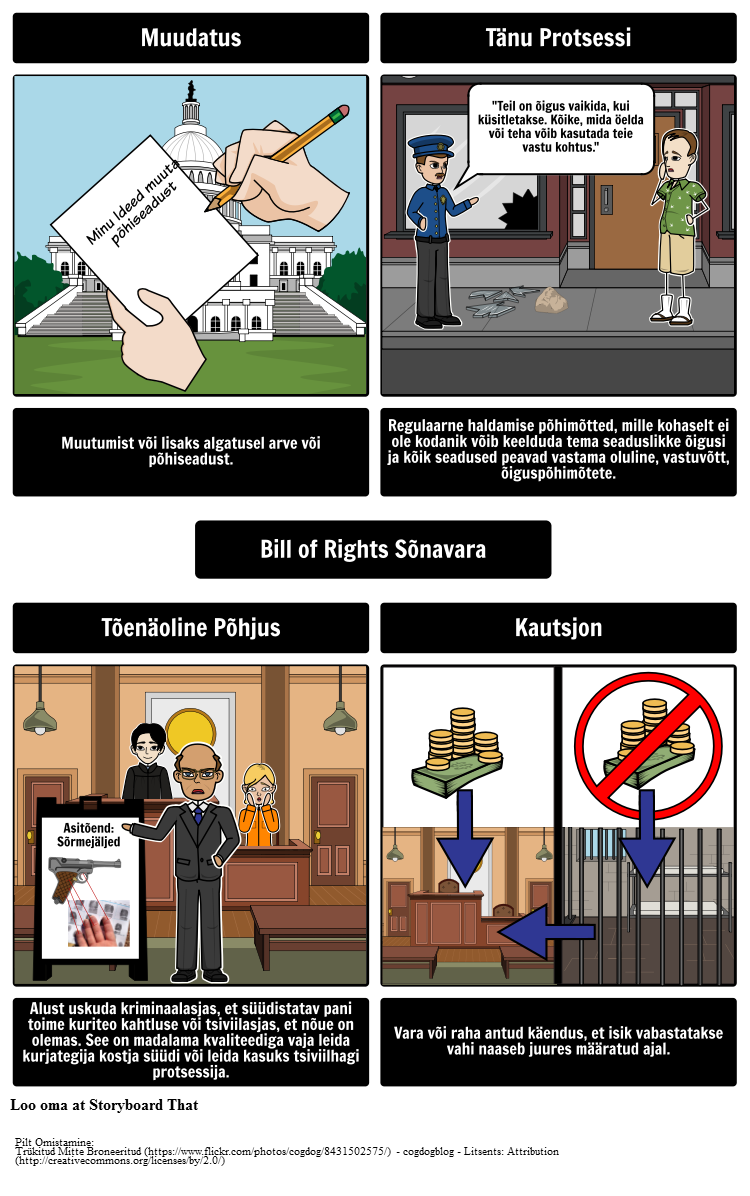 Bill of Rights - Sõnavara