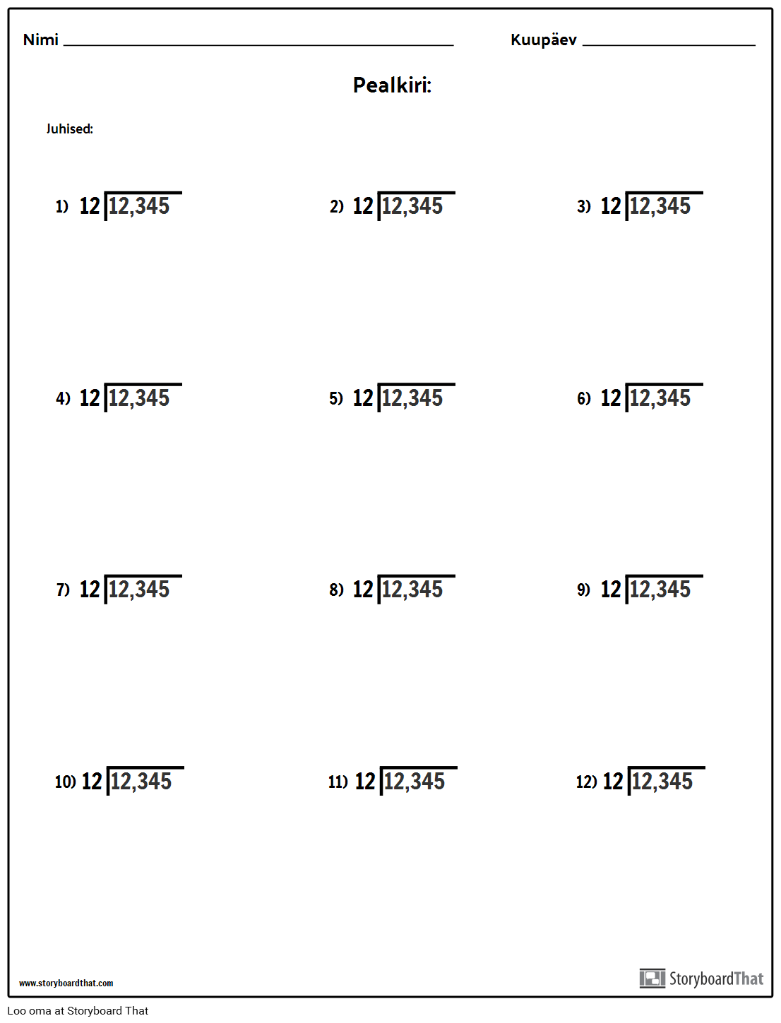 Maths Simple Division Method