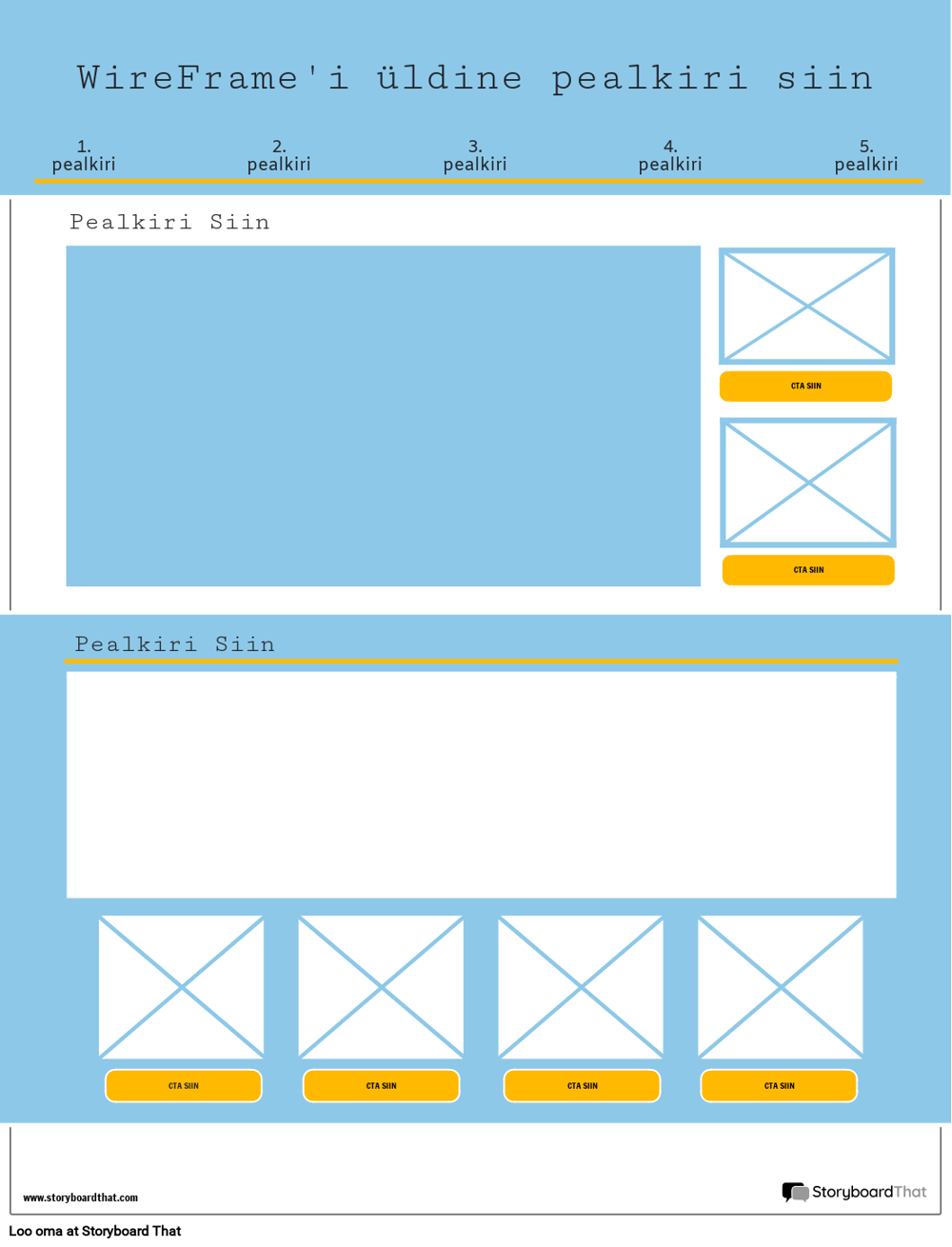 Ettevõtte Üldine WireFrame'i Mall 2