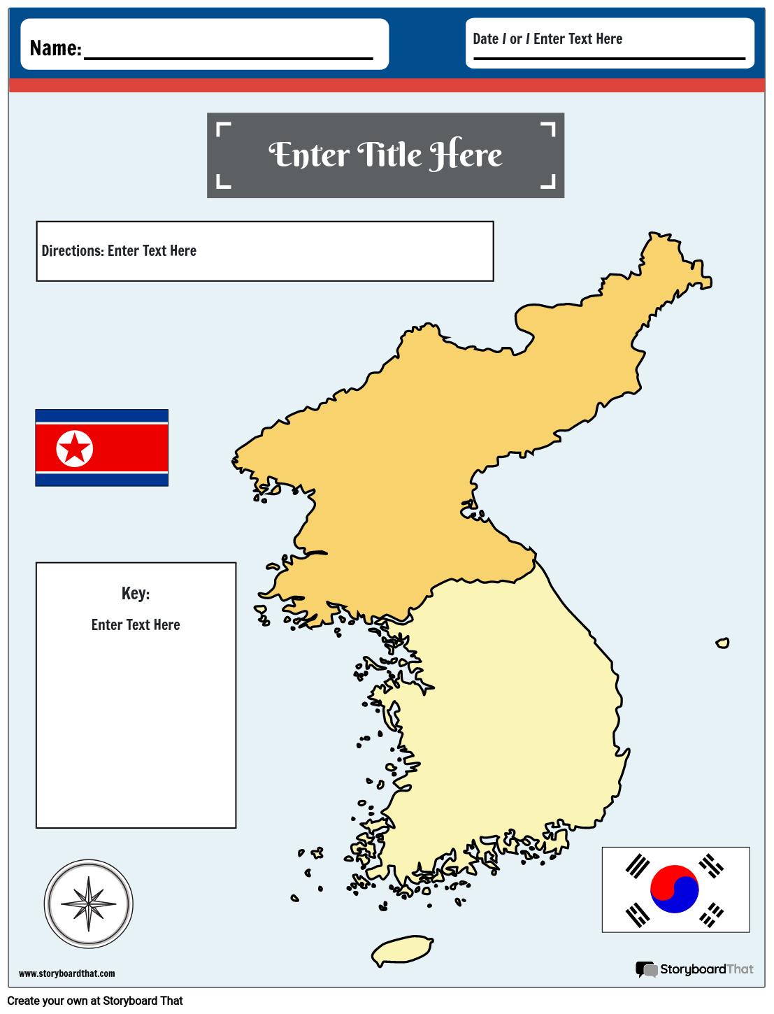 Korea Kaart