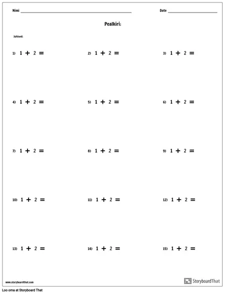 Lisa - üks Number - Versioon 1