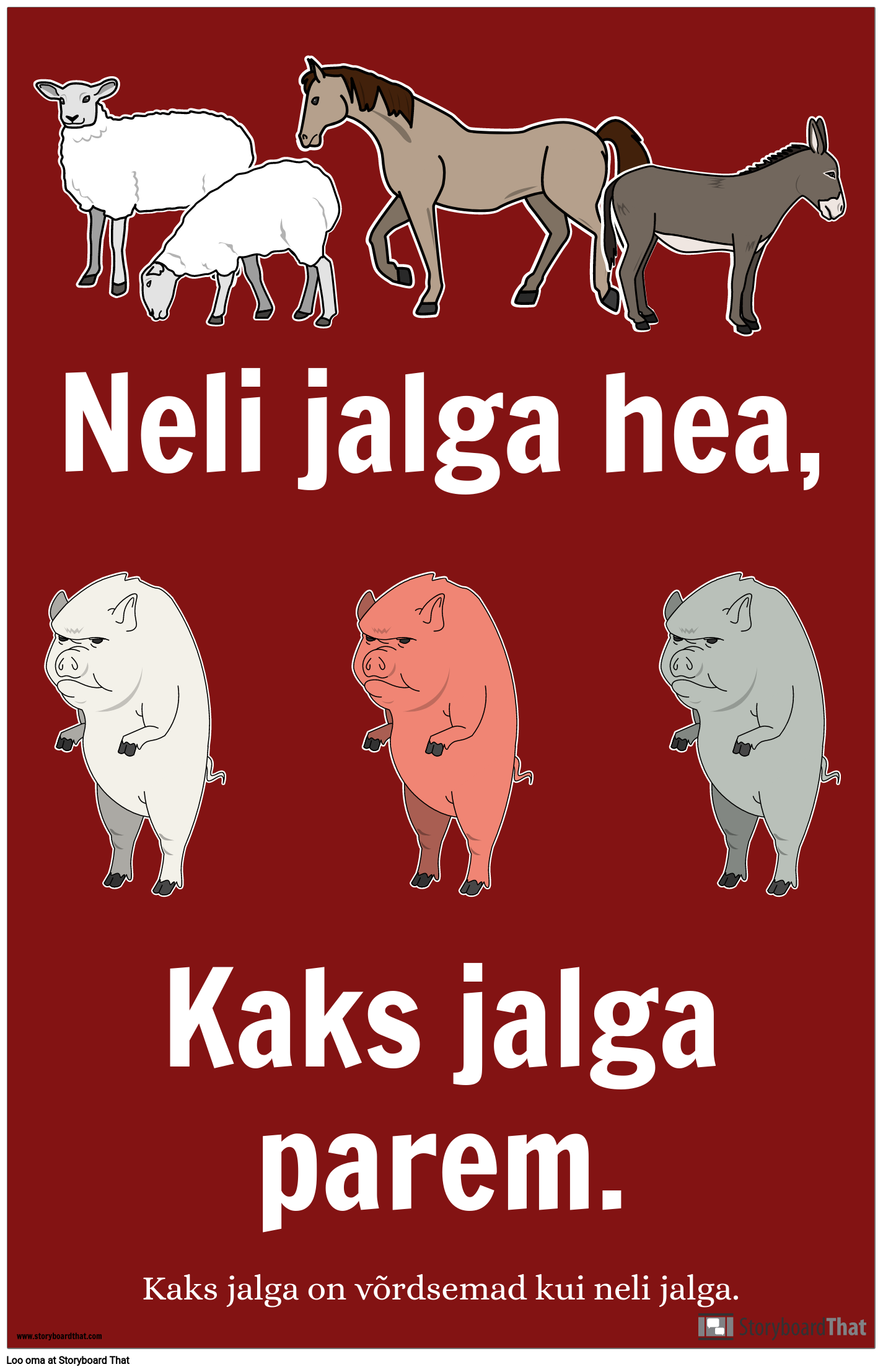 Loomakasvatuse Propaganda Plakat