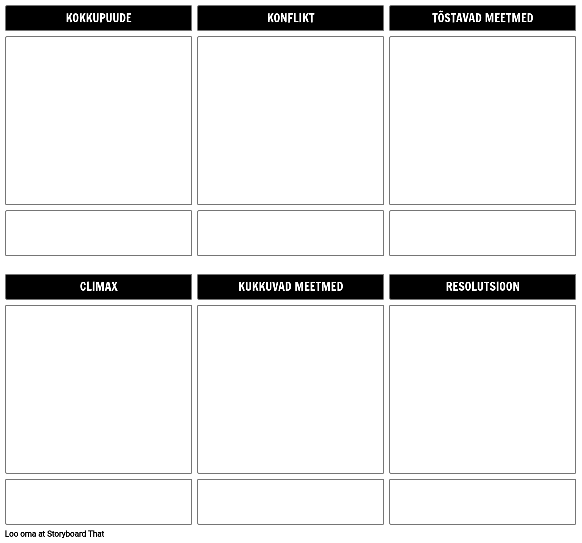 Story Outline Storyboard Template