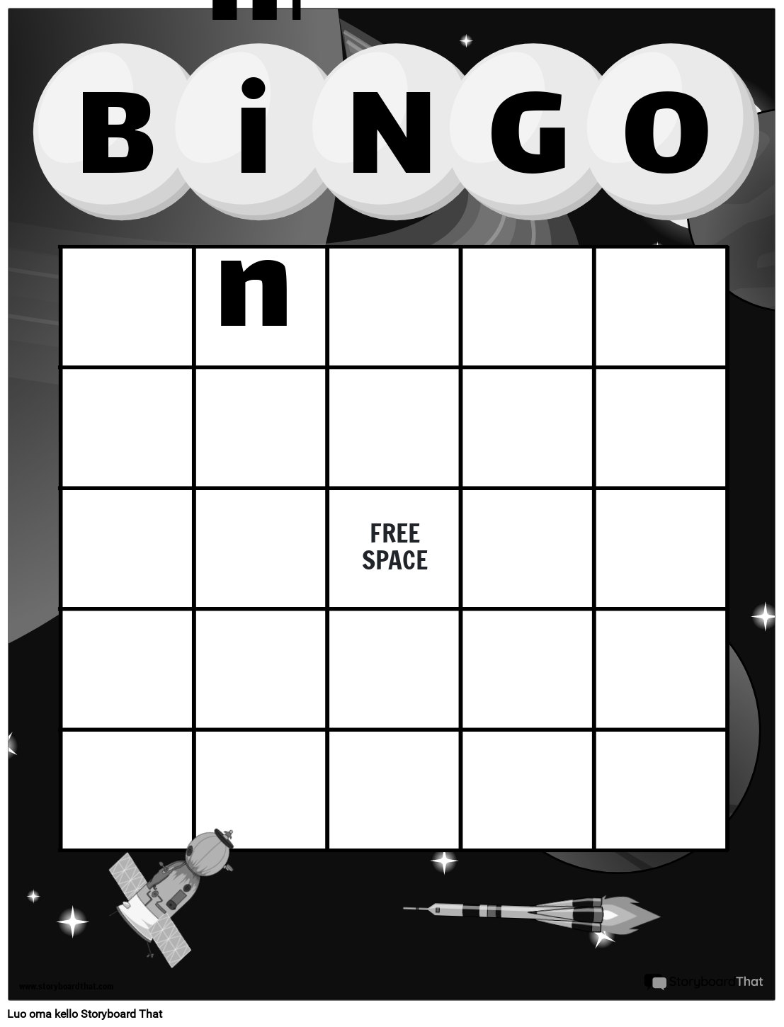 Bingo Board 2 BW