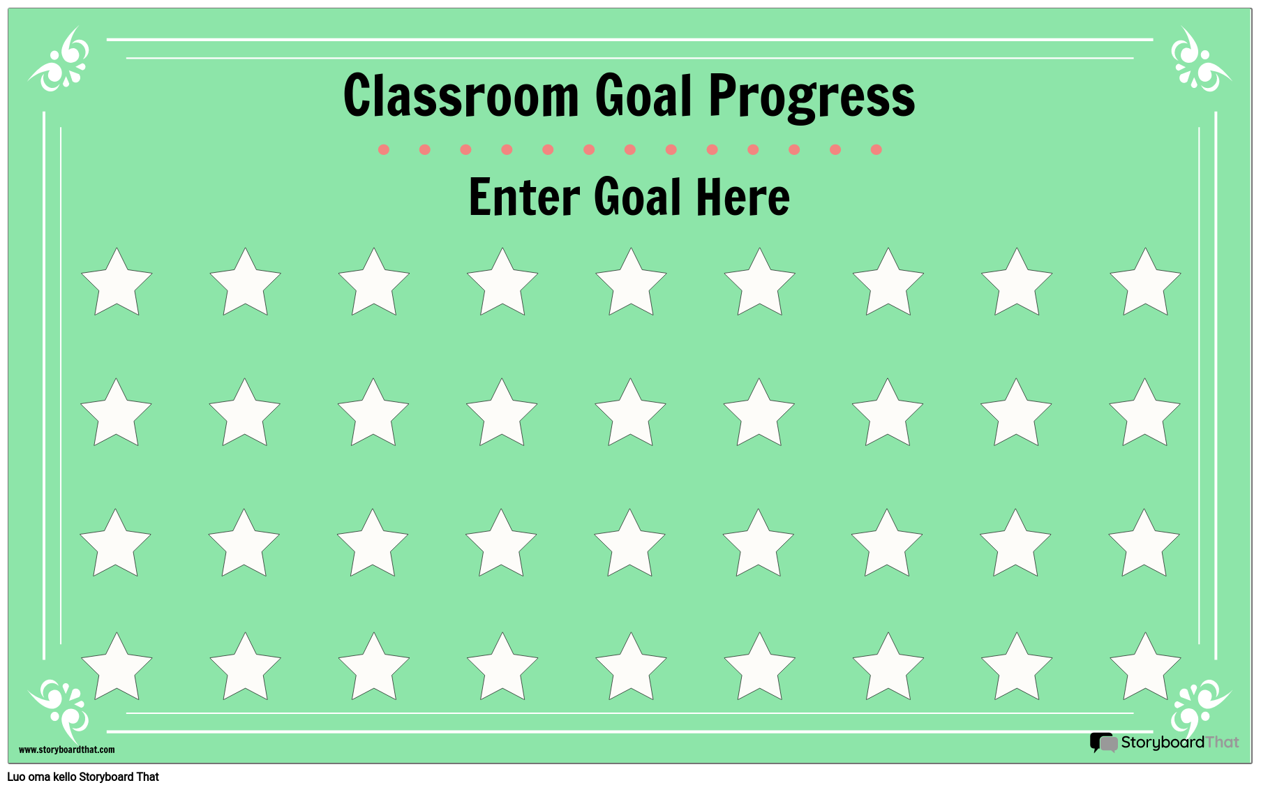 Classroom Goal Display -juliste