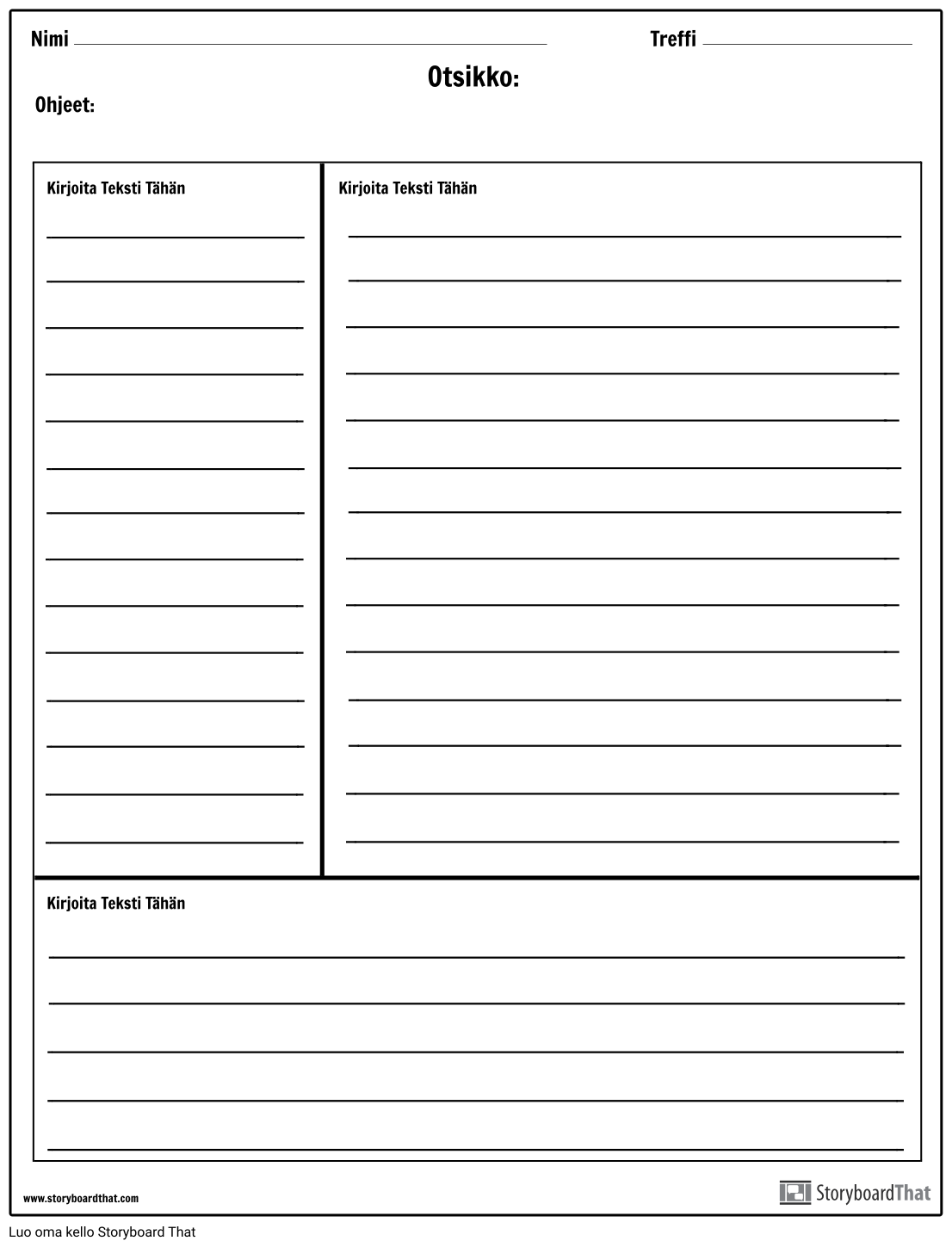 Cornell Notes with Lines Storyboard by fi-examples