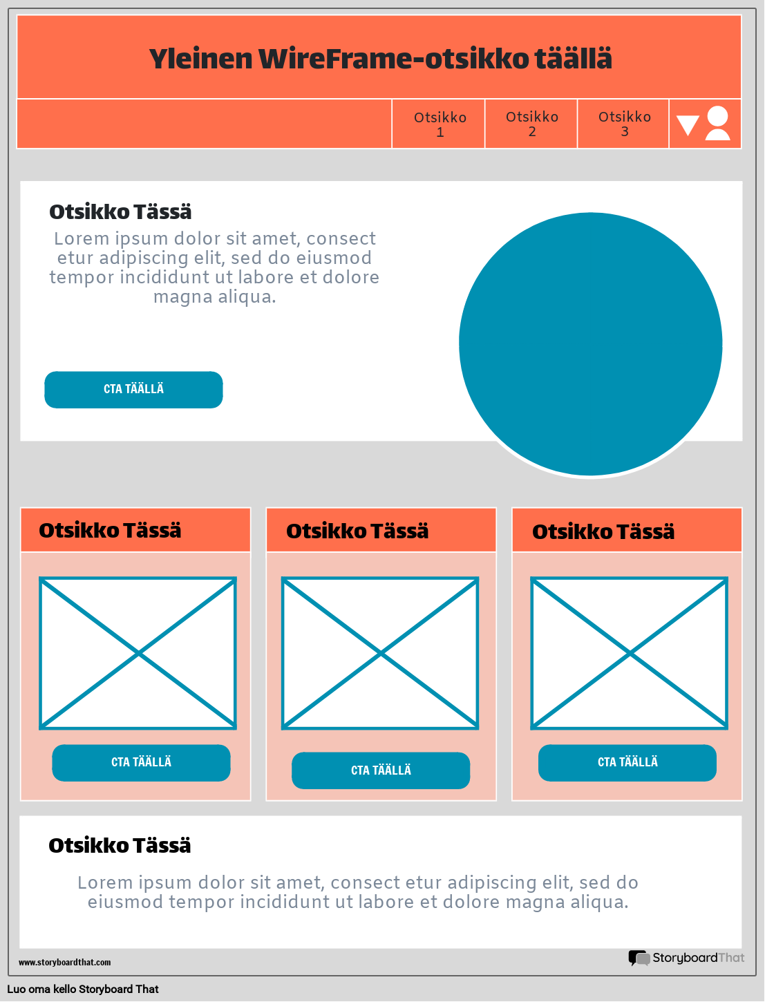 Corporate General WireFrame Template 3