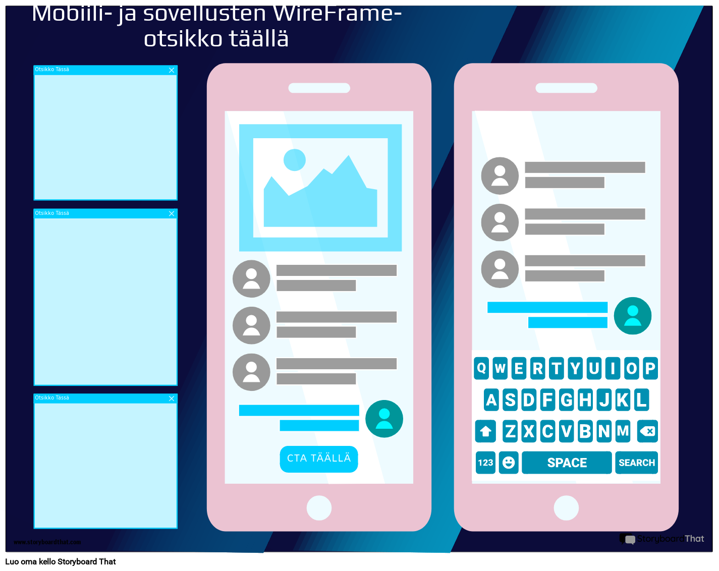 Corporate Mobile WireFrame Template 2