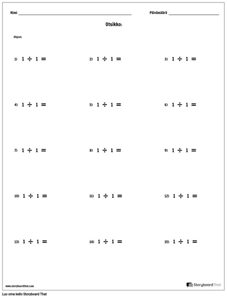 Division - Single Number - Versio 1