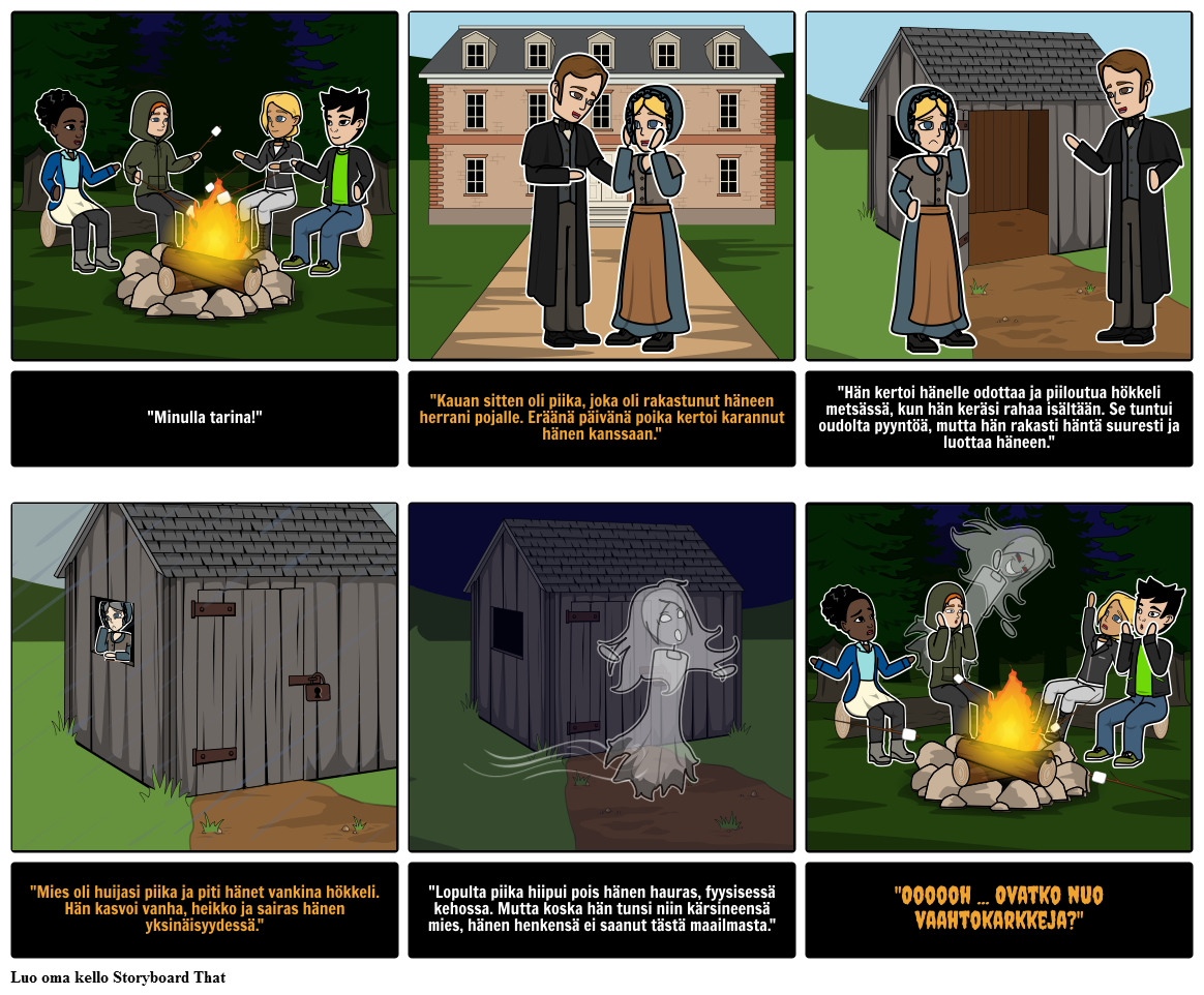 Halloween Toiminta Scary Story Storyboard Door Fi examples