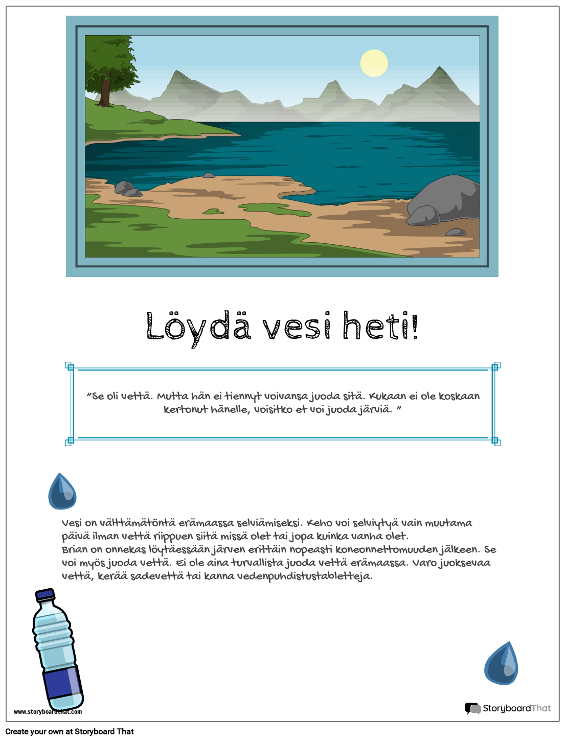 Hatchet Survival Booklet Storyboard Von Fi examples