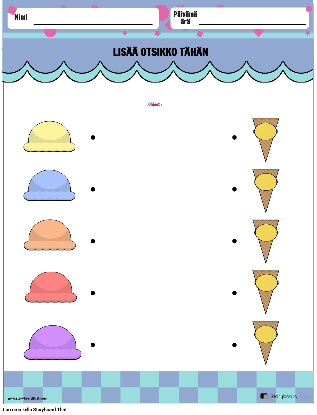 Ice Cream Matching Activity