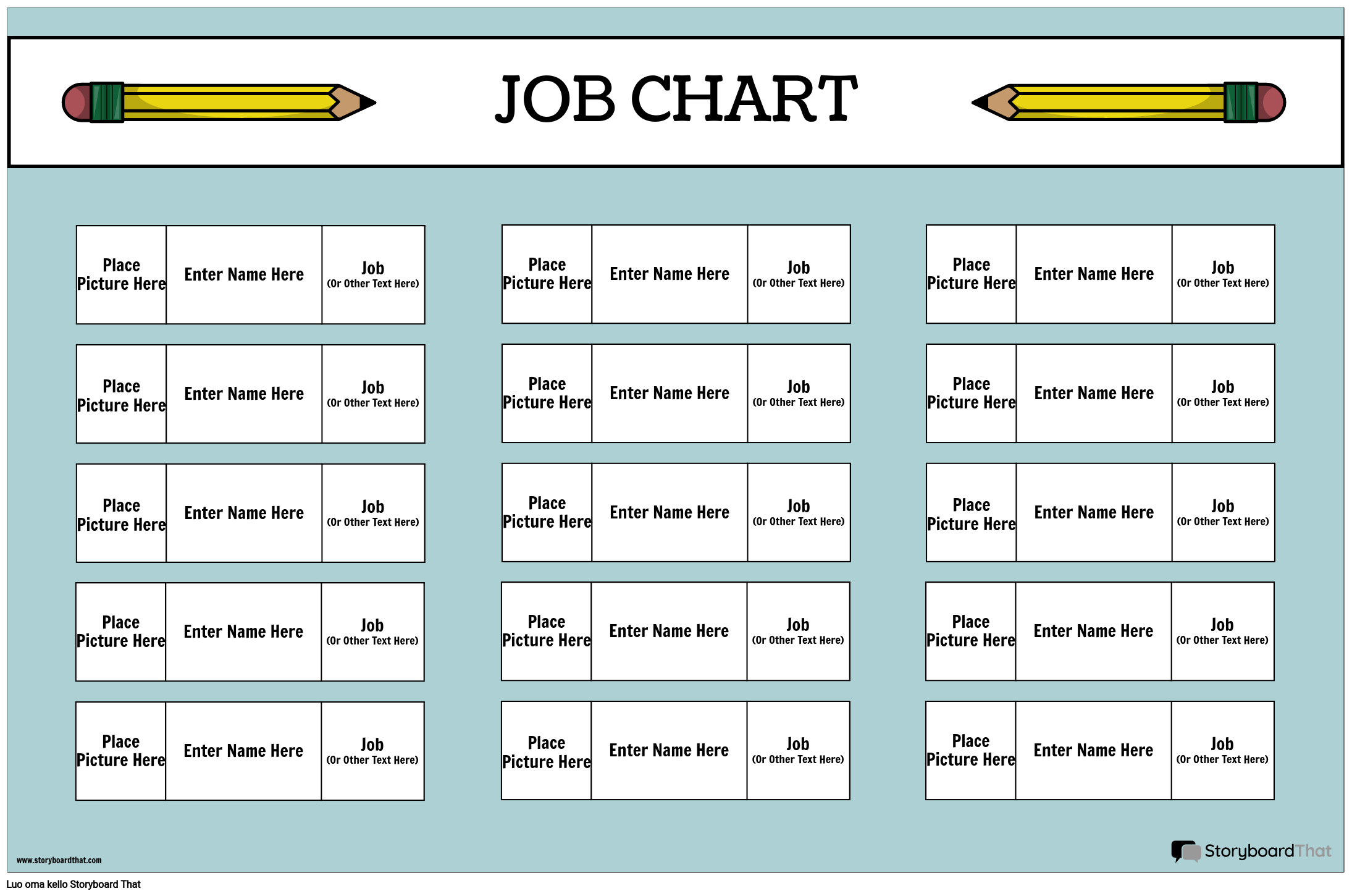 Job Chart Juliste