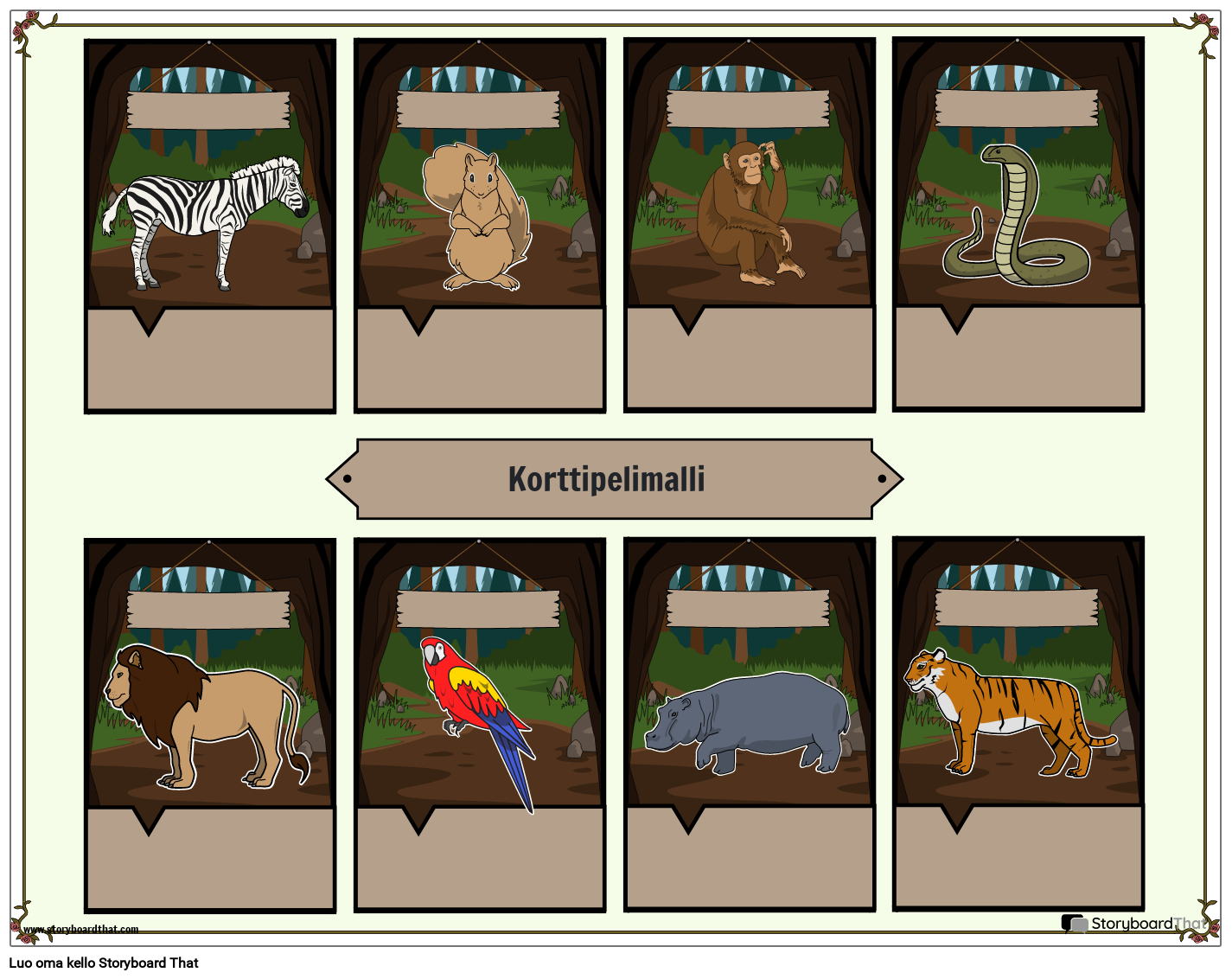 Jungle Animals -korttipeli