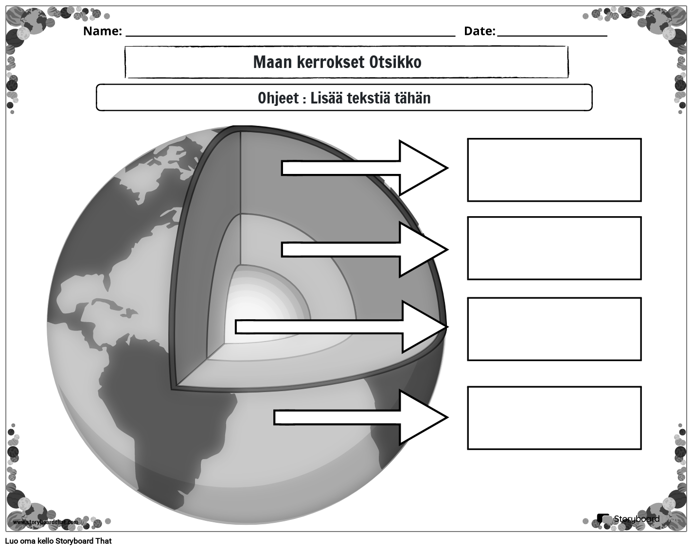 Maantiede Maan kerrokset -malli