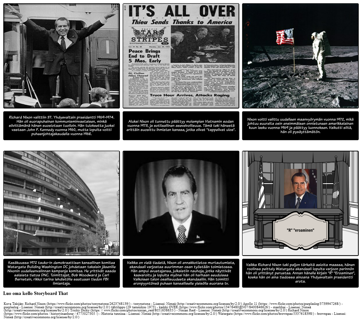 Skandaalin Scarlet Letter - Richard Nixon Storyboard