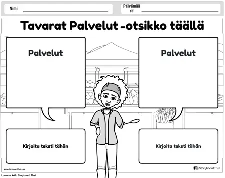 Uusi Luo sivu Tavarat ja palvelut -malli 2 (mustavalkoinen)