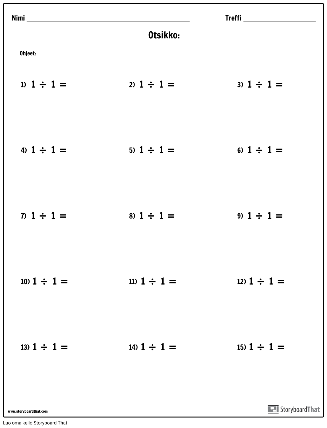 Yksikkö - Yksilöllinen Numero - Versio 1