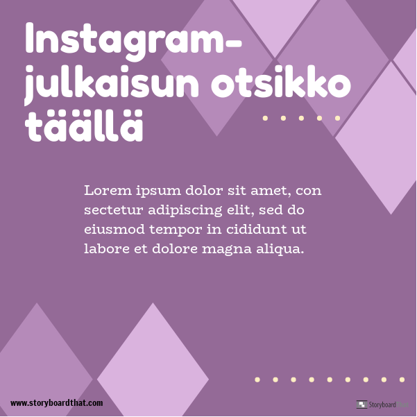 Yrityksen Instagram-viestimalli 2