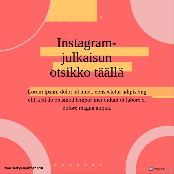 Yrityksen Instagram-viestimalli 3