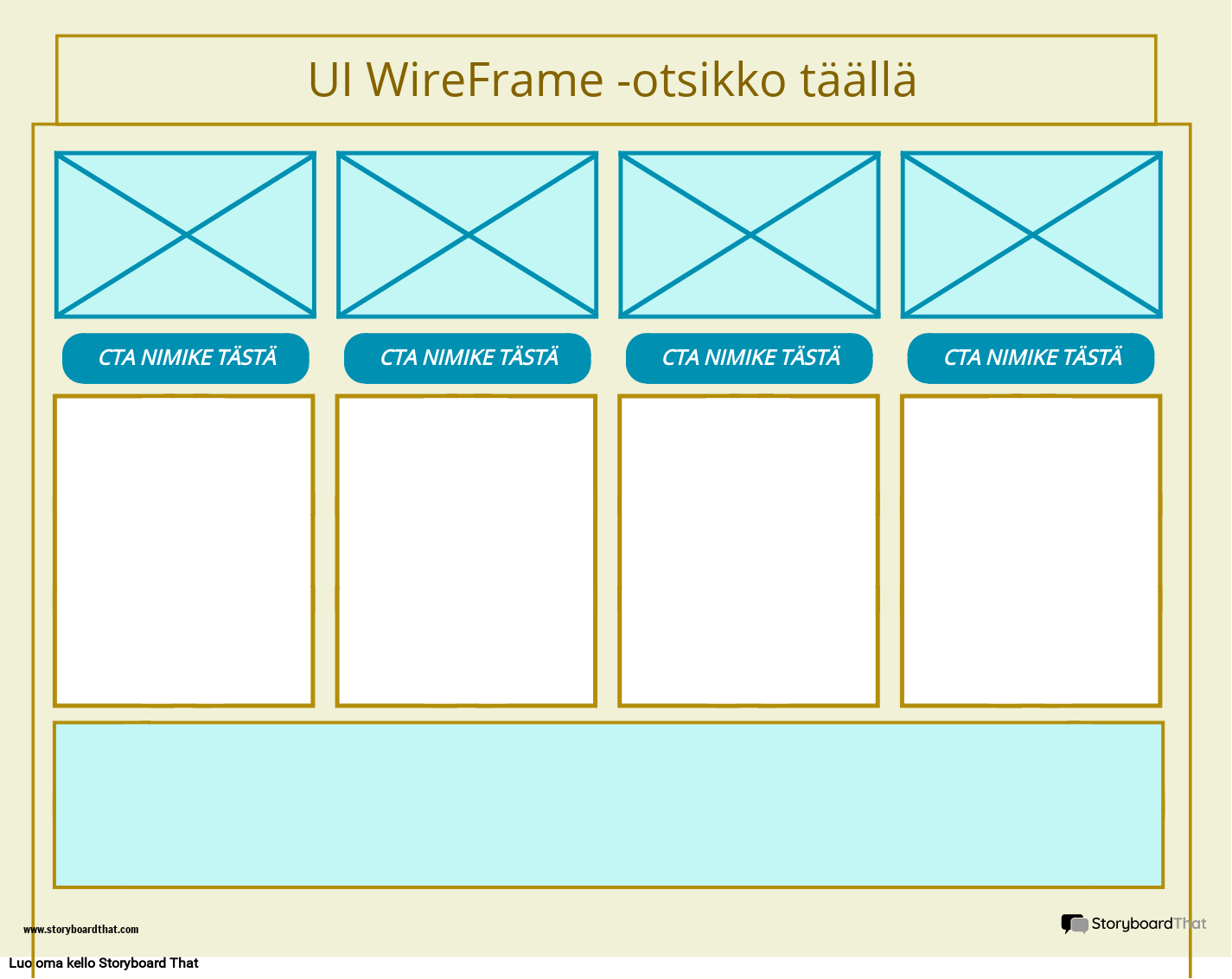 Yrityksen Käyttöliittymän WireFrame Template 4