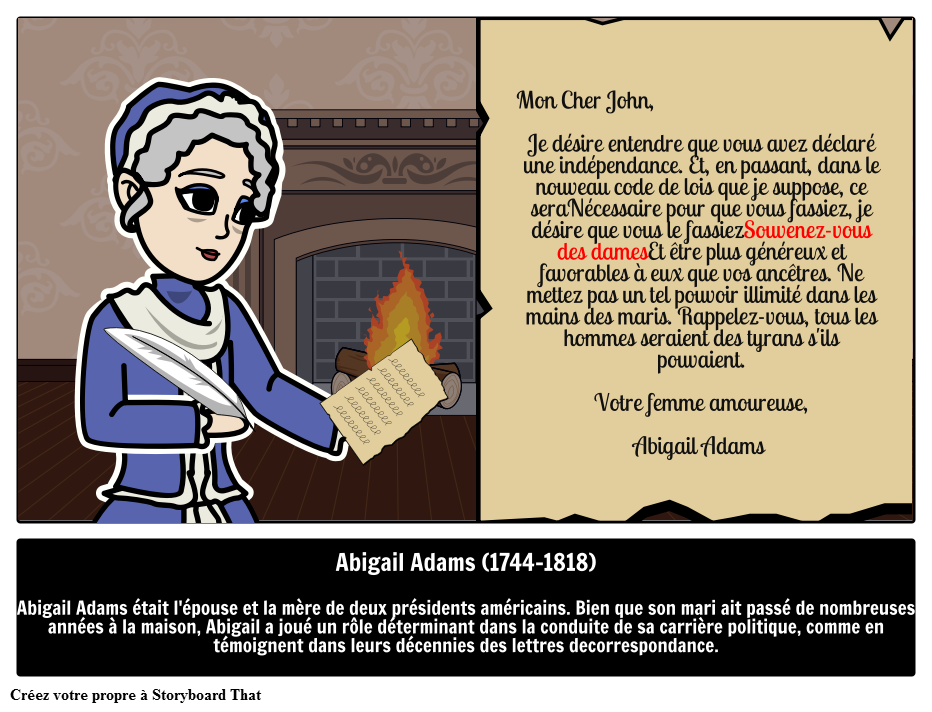 Exemple de biographie d'Abigail Adams