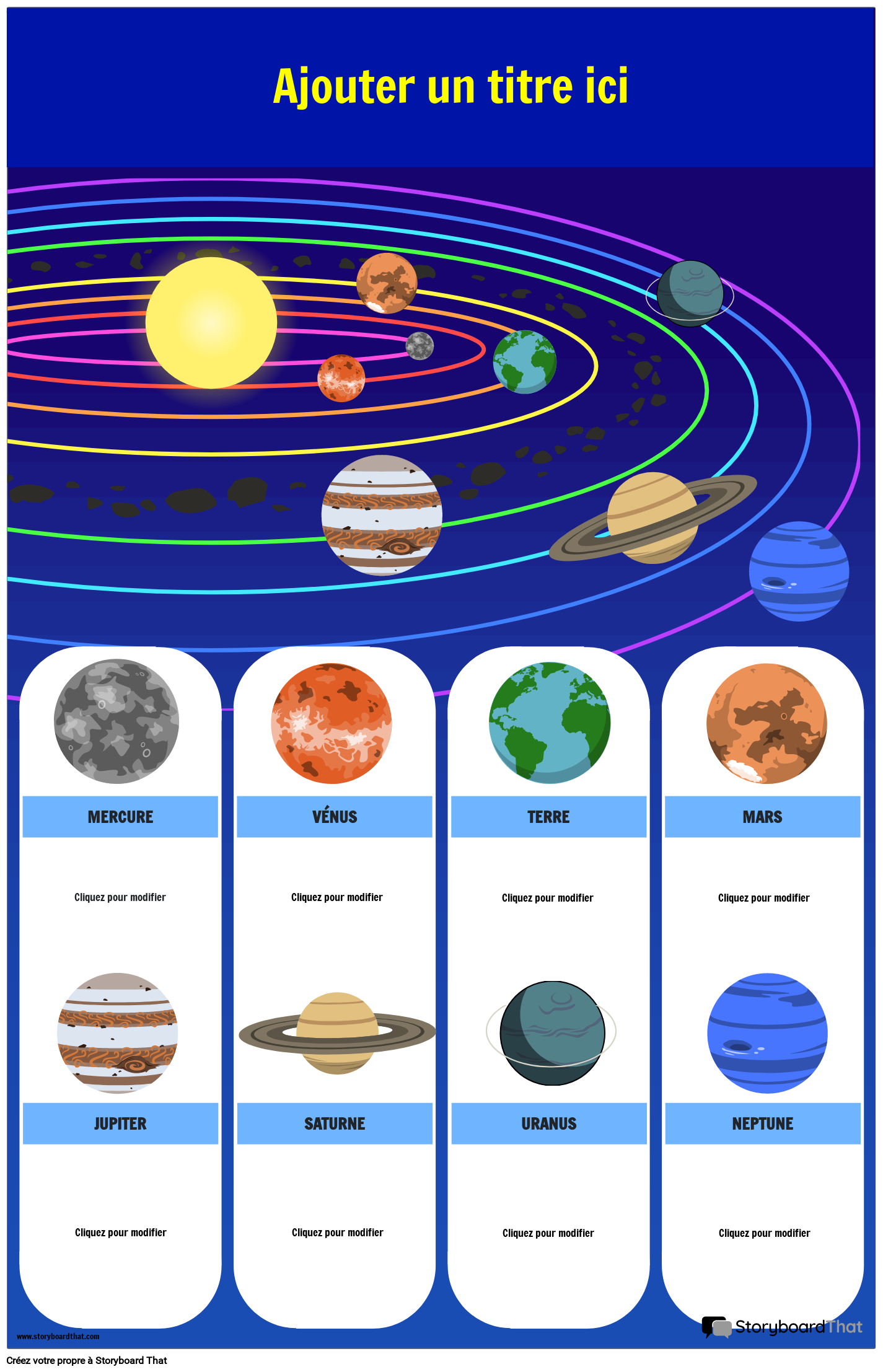 Affiche de Classe sur le Système Solaire