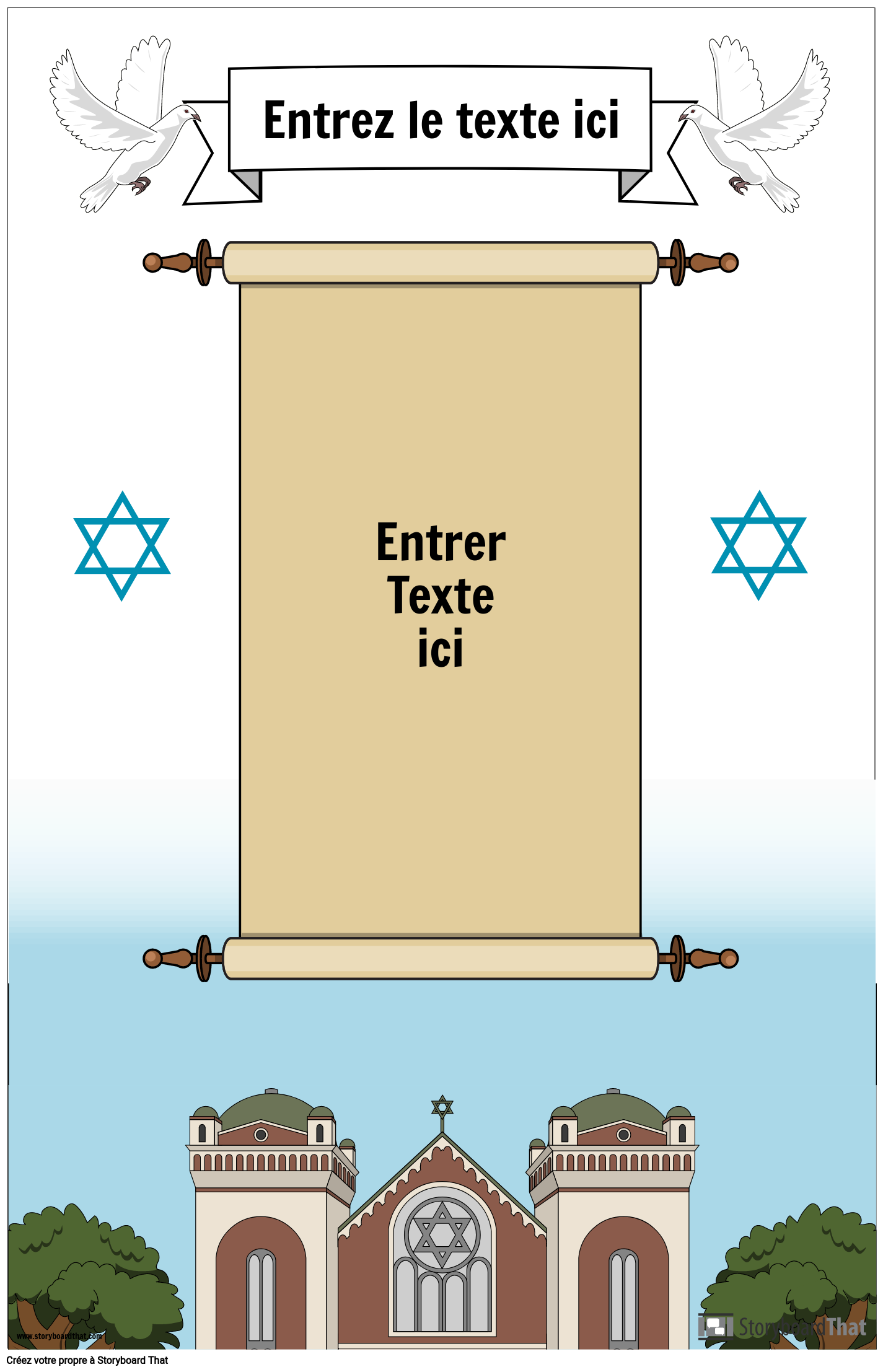 Affiche juive avec défilement