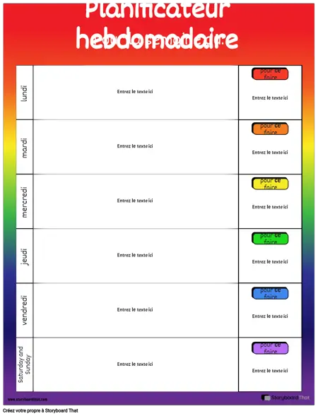 Agenda Hebdomadaire 2