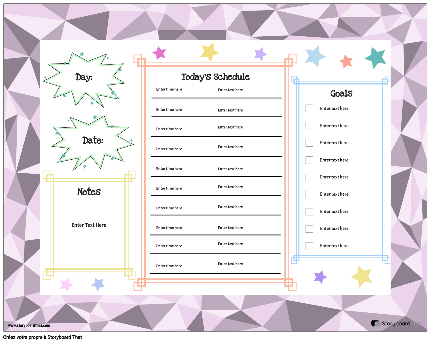 Agenda Journalier 3 Storyboard By Fr examples