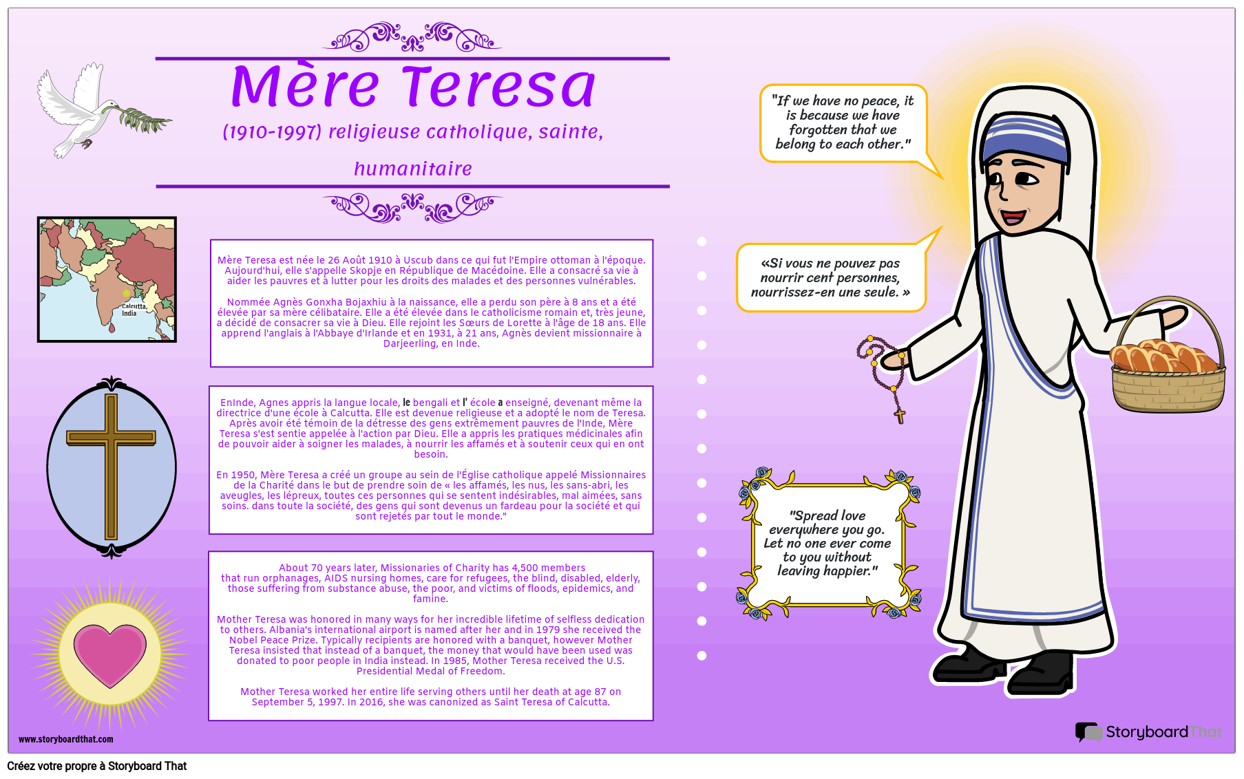 Exemple D'affiche de la Biographie de Mère Teresa 