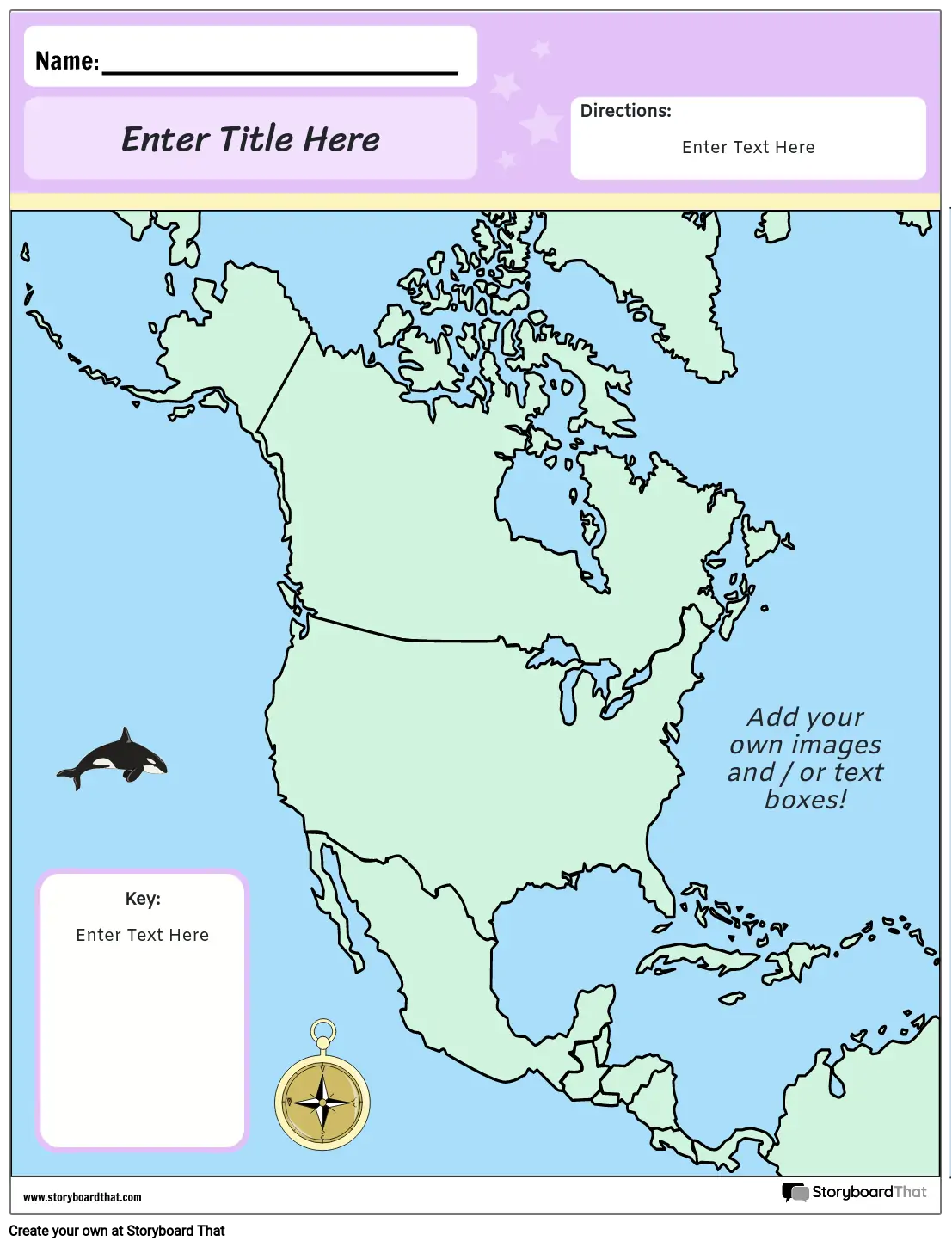 Carte de L'Amérique du Nord
